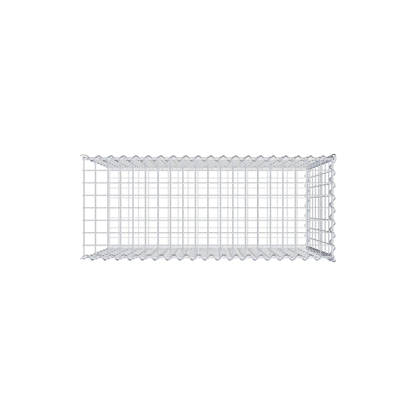 Gabião tipo 2 100 cm x 80 cm x 40 cm (C x A x P), malhagem 5 cm x 10 cm, espiral