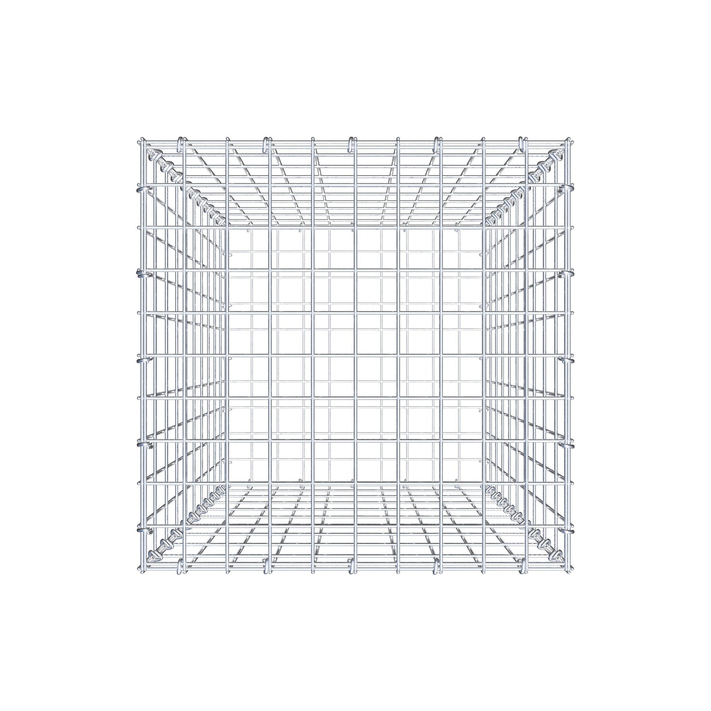 Gabião 100 cm x 50 cm x 50 cm (C x A x P), malhagem 5 cm x 10 cm, anel C