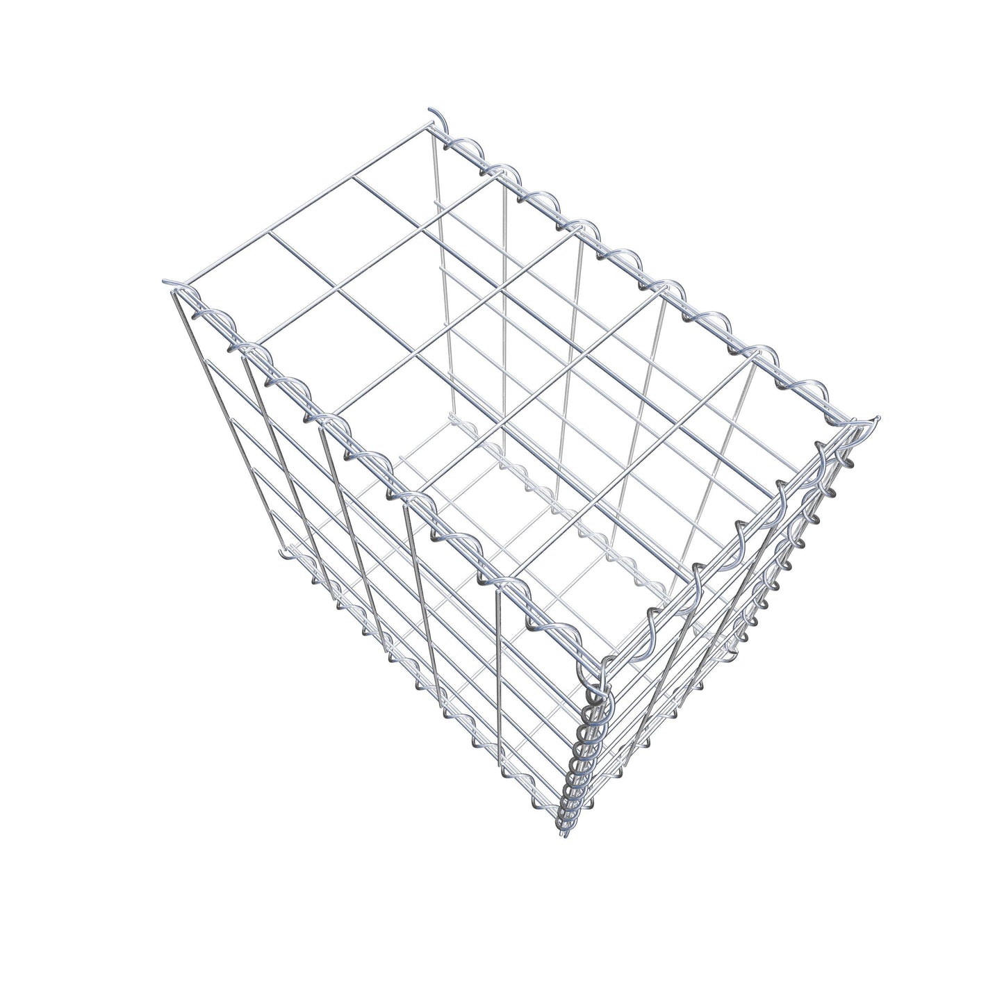 Opvokset gabion type 2 50 cm x 50 cm x 30 cm (L x H x D), maskestørrelse 10 cm x 10 cm, spiral
