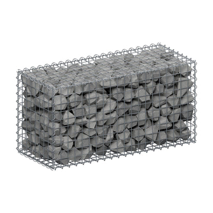 Gabião 100 cm x 50 cm x 40 cm (C x A x P), malhagem 5 cm x 5 cm, espiral