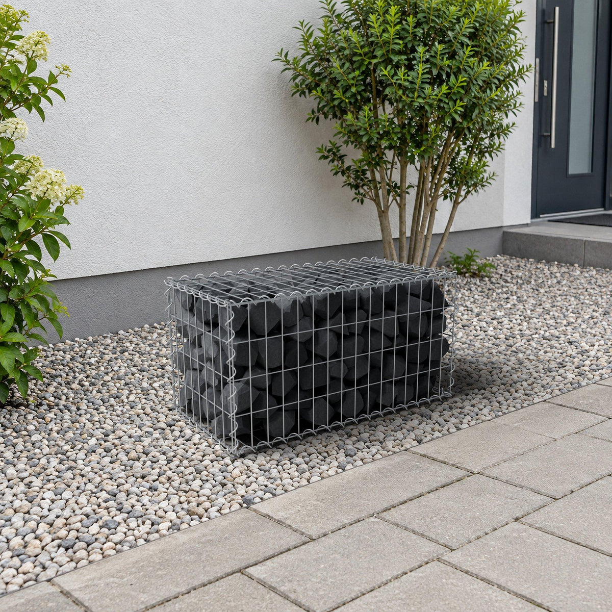 Gabion 80 cm x 40 cm x 40 cm (L x H x D), mesh size 5 cm x 10 cm, spiral