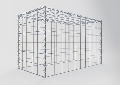 Gabbione aggiuntivo tipo 3 100 cm x 60 cm x 50 cm (L x H x P), maglia 10 cm x 10 cm, spirale