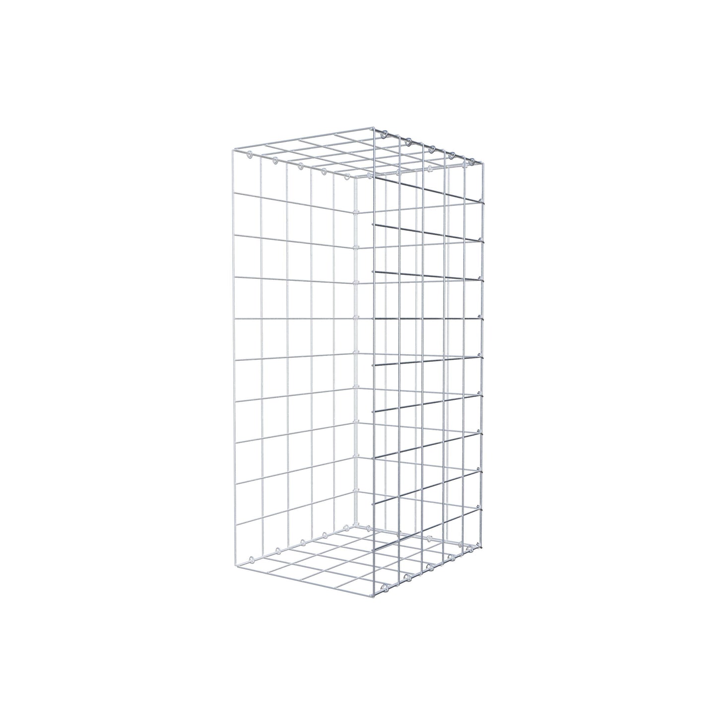 Mounted gabion type 2 100 cm x 50 cm x 40 cm (L x H x D), mesh size 10 cm x 10 cm, C-ring