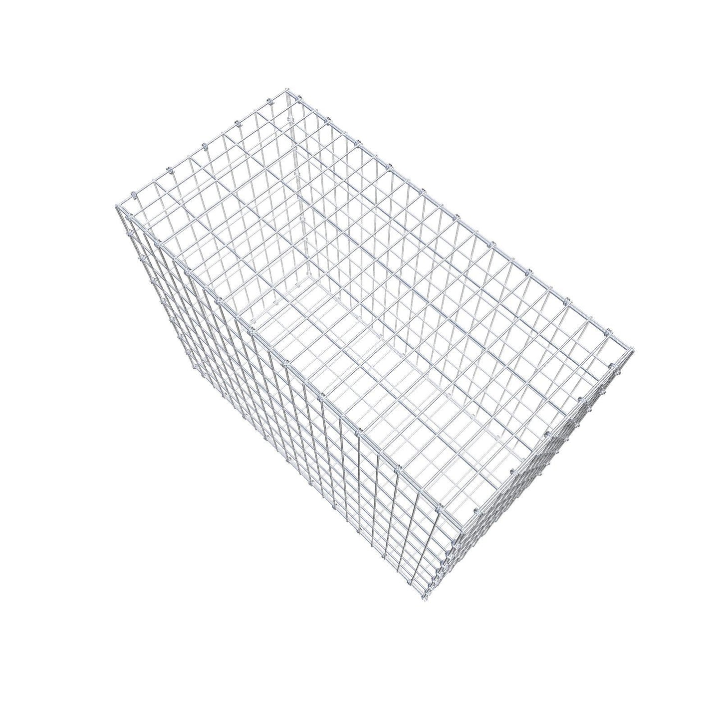 Gabion 100 cm x 80 cm x 50 cm (L x H x D), mesh size 5 x 10 cm, spiral ring