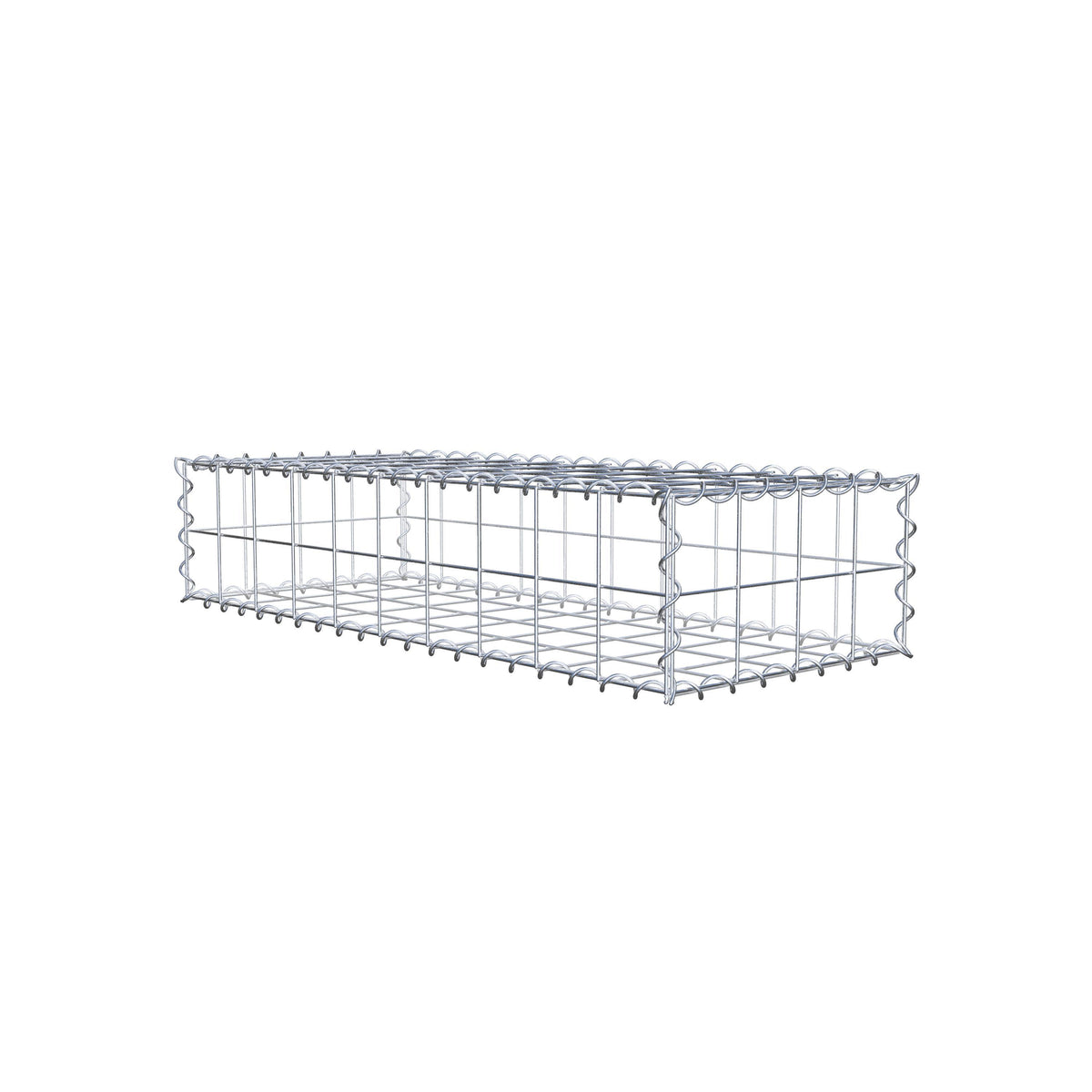 Gabion 100 cm x 20 cm x 40 cm (L x H x P), mailles 10 cm x 10 cm, spirale