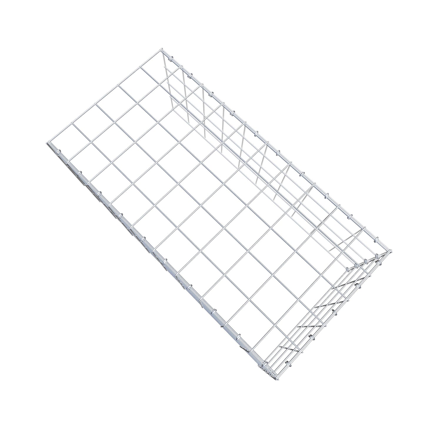 Mounted gabion type 4 100 cm x 40 cm x 50 cm (L x H x D), mesh size 10 cm x 10 cm, C-ring