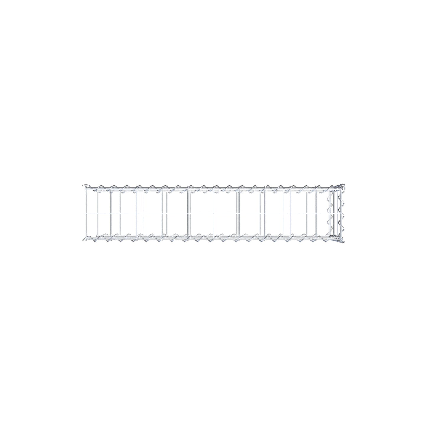 Aangegroeide schanskorf type 2 100 cm x 30 cm x 20 cm (L x H x D), maaswijdte 10 cm x 10 cm, spiraal