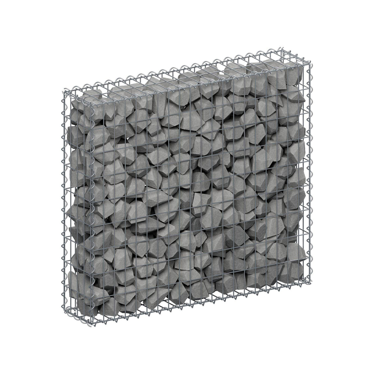 Gabion 100 cm x 90 cm x 20 cm (L x H x P), mailles 5 cm x 10 cm, spirale
