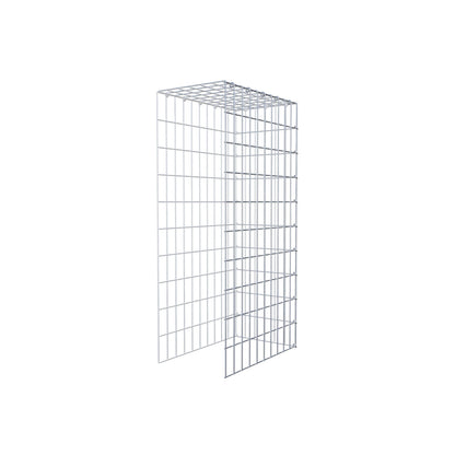 Gavión complementario de tipo 4 100 cm x 50 cm x 30 cm (largo x alto x fondo), malla 5 cm x 10 cm, anillo en C