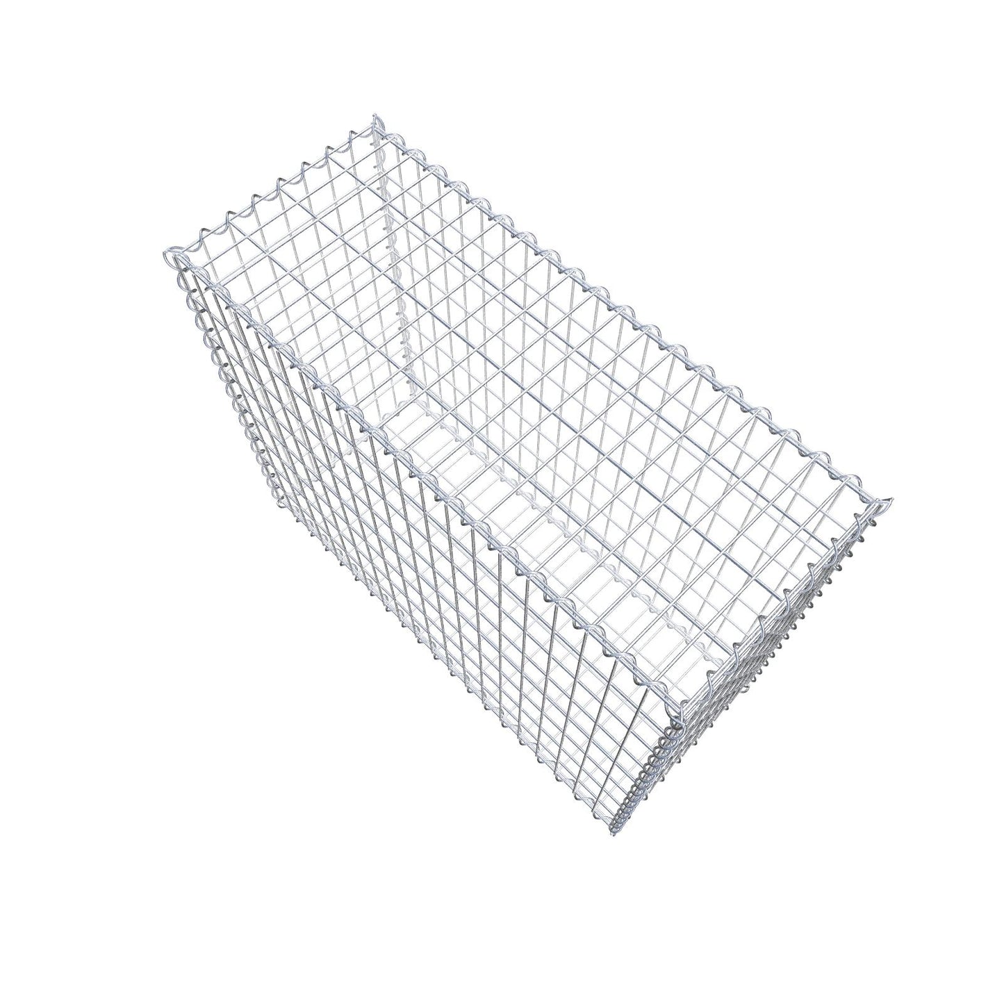 Gabbione 100 cm x 80 cm x 40 cm (L x H x P), maglia 5 cm x 10 cm, spirale