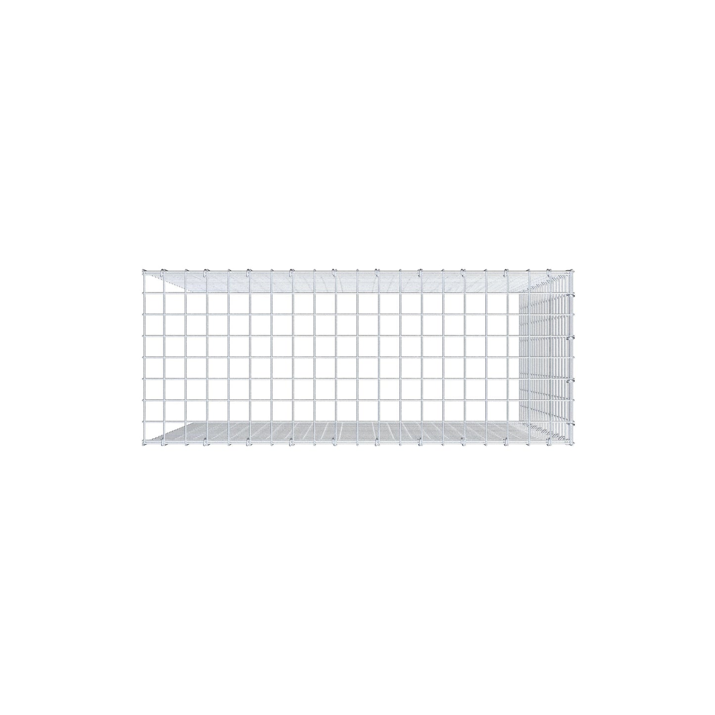 Gavión adicional tipo 4 100 cm x 100 cm x 40 cm (L x A x P), malla 5 cm x 5 cm, anillo en C