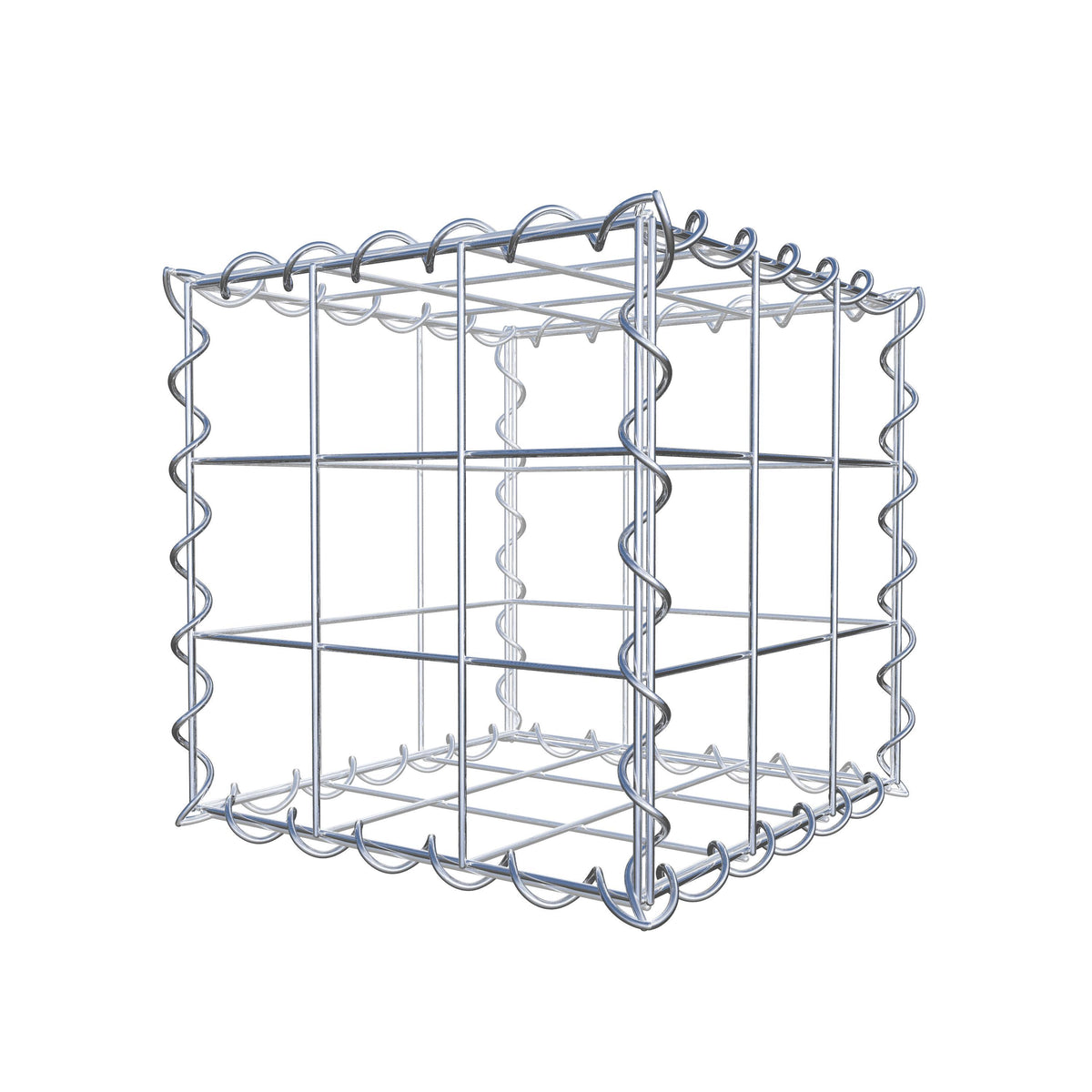 Gabion 30 cm x 30 cm x 30 cm (L x H x D), mesh size 10 cm x 10 cm, spiral