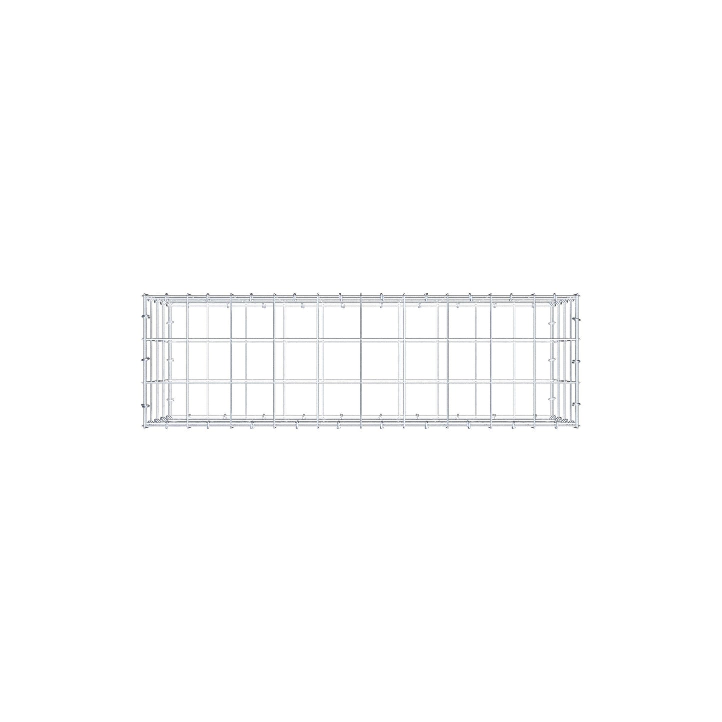 Gabion 100 cm x 40 cm x 30 cm (L x H x D), mesh size 10 cm x 10 cm, C-ring