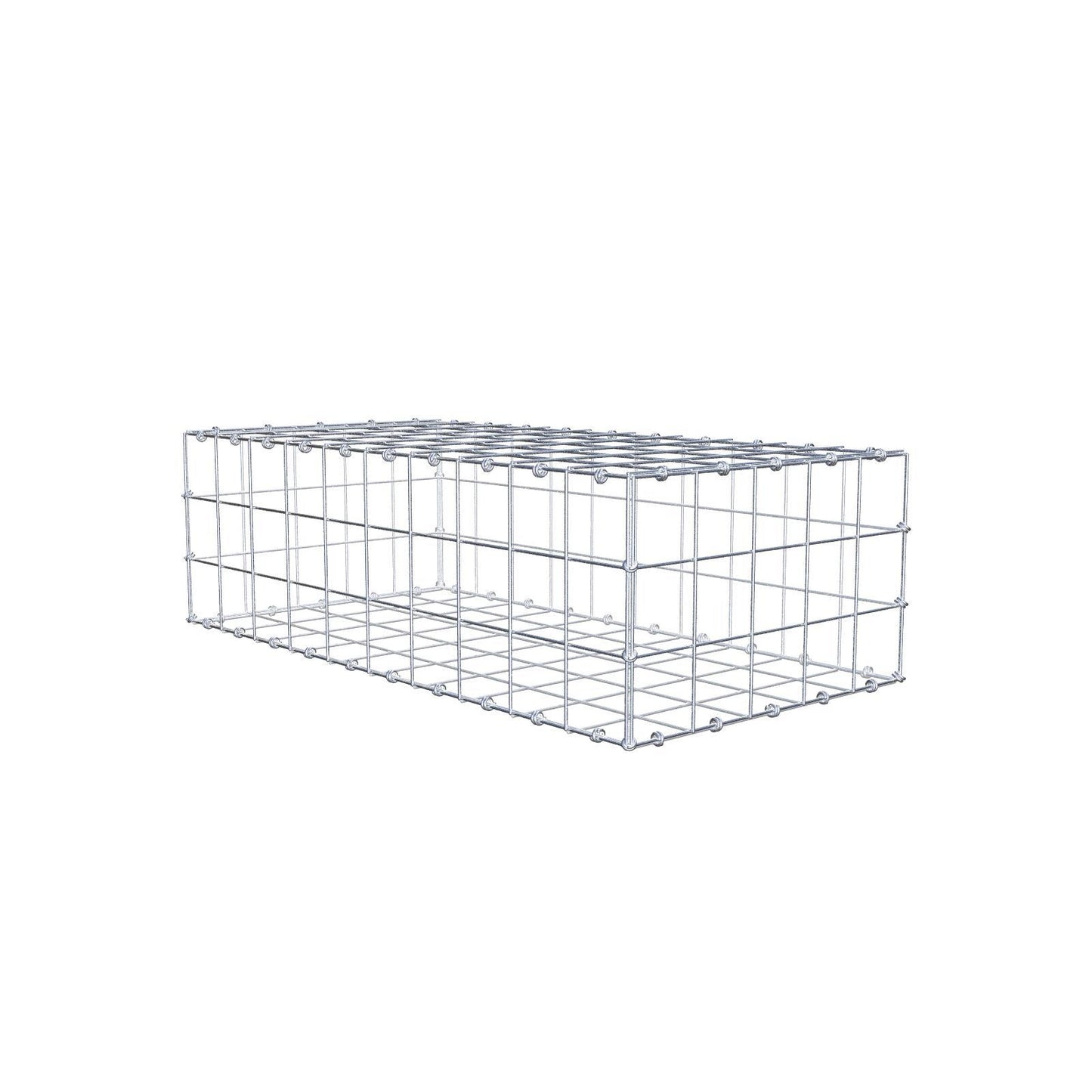 Gabião 100 cm x 30 cm x 50 cm (C x A x P), malhagem 10 x 10 cm, anel espiral