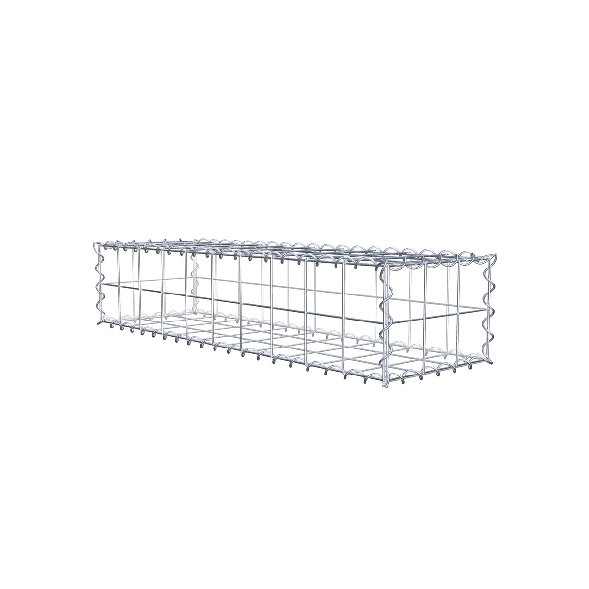 Gabion 100 cm x 20 cm x 30 cm (L x H x D), mesh size 10 cm x 10 cm, spiral