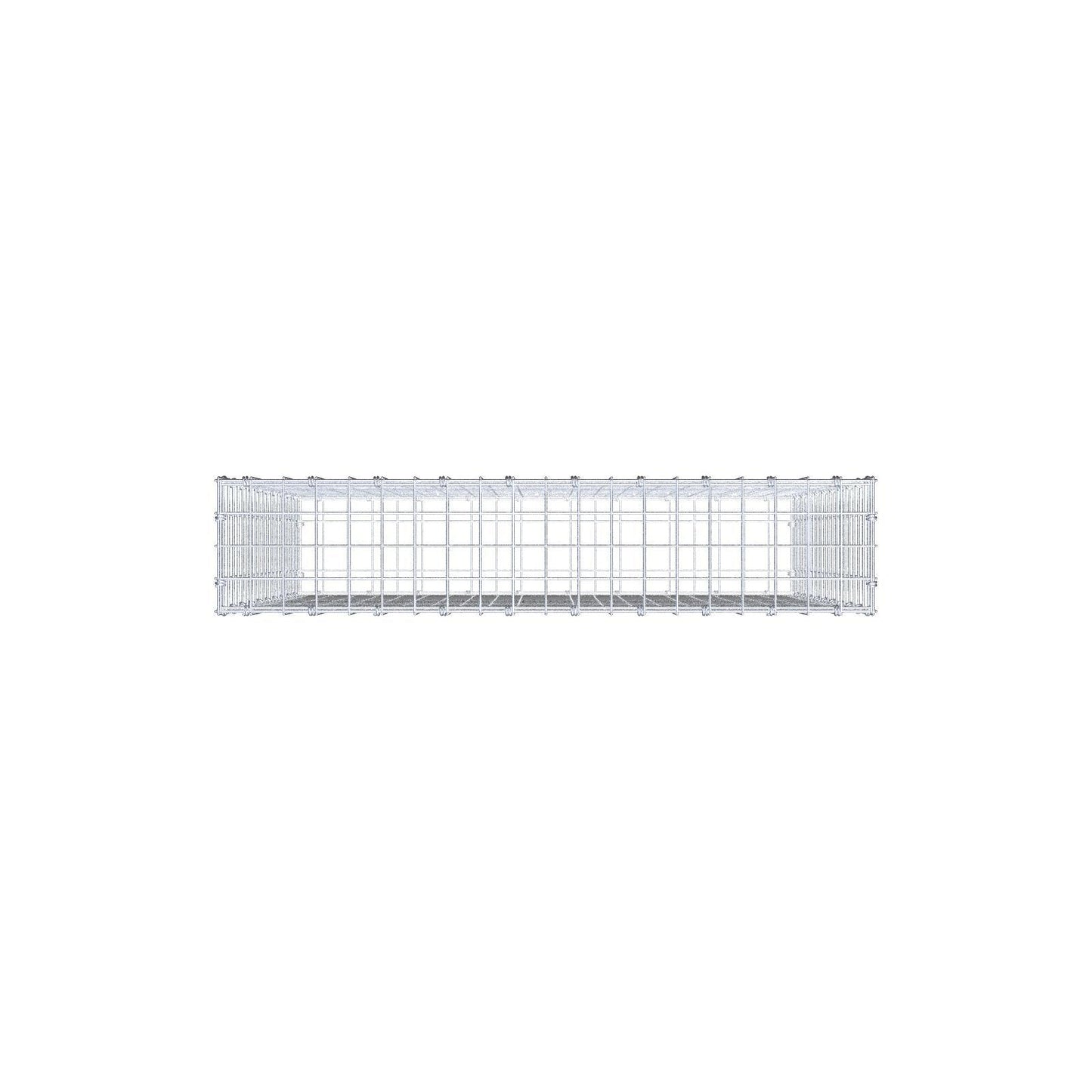 Gabion 100 cm x 100 cm x 20 cm (L x H x D), maskestørrelse 5 x 5 cm, spiralring