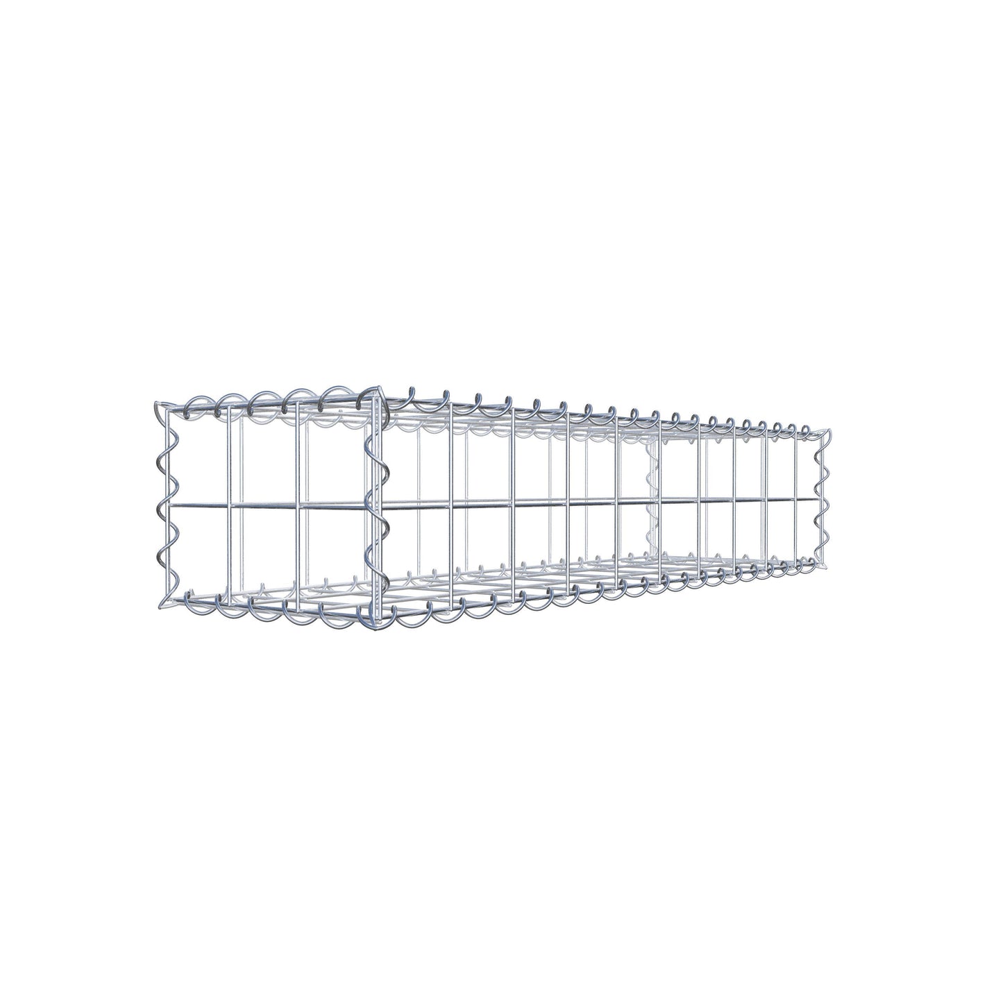 Gabião 100 cm x 20 cm x 30 cm (C x A x P), malhagem 10 cm x 10 cm, espiral