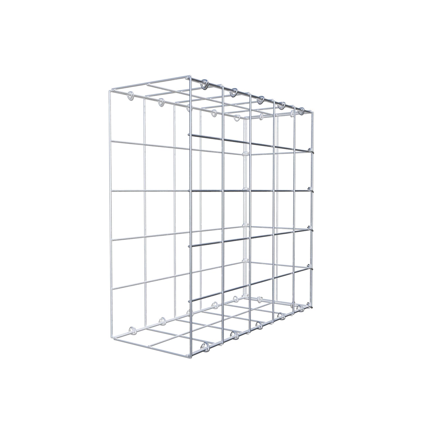 Mounted gabion type 2 50 cm x 50 cm x 20 cm (L x H x D), mesh size 10 cm x 10 cm, C-ring
