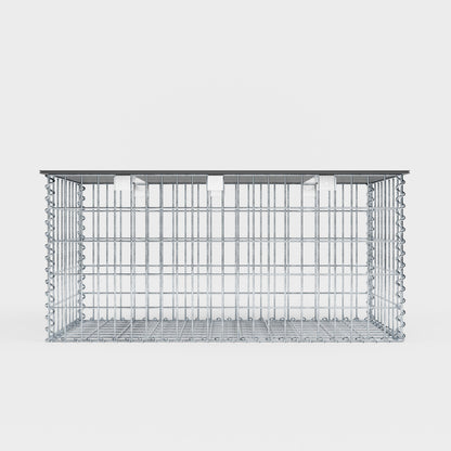 Garden bench spiral gabion 105 x 50 x 50 cm - MW 5 x 10 cm, with recycled cover in anthracite