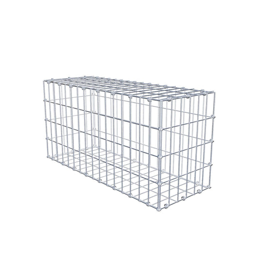 Gabione 80 cm x 40 cm x 30 cm (L x H x T), Maschenweite 5 x 10 cm, Spiralring
