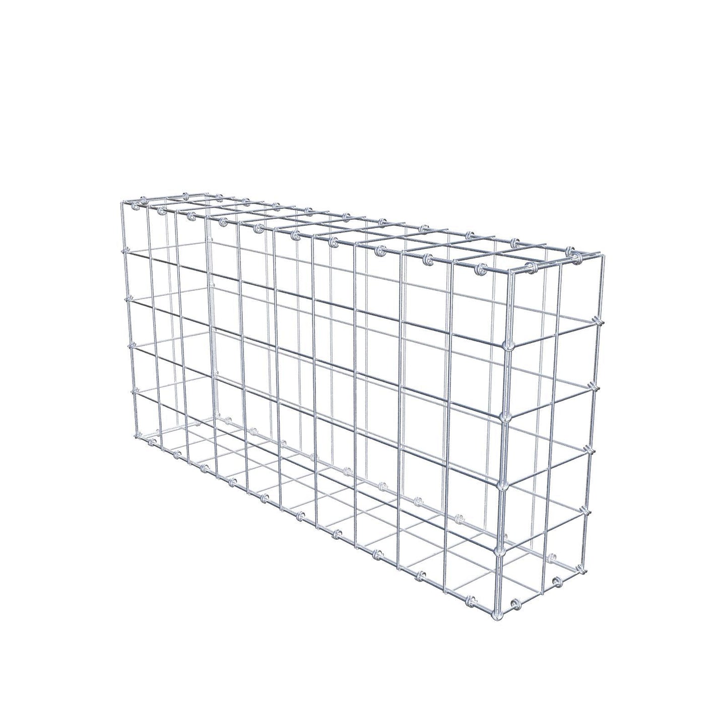 Gabbione 100 cm x 50 cm x 20 cm (L x H x P), maglia 10 x 10 cm, anello a spirale