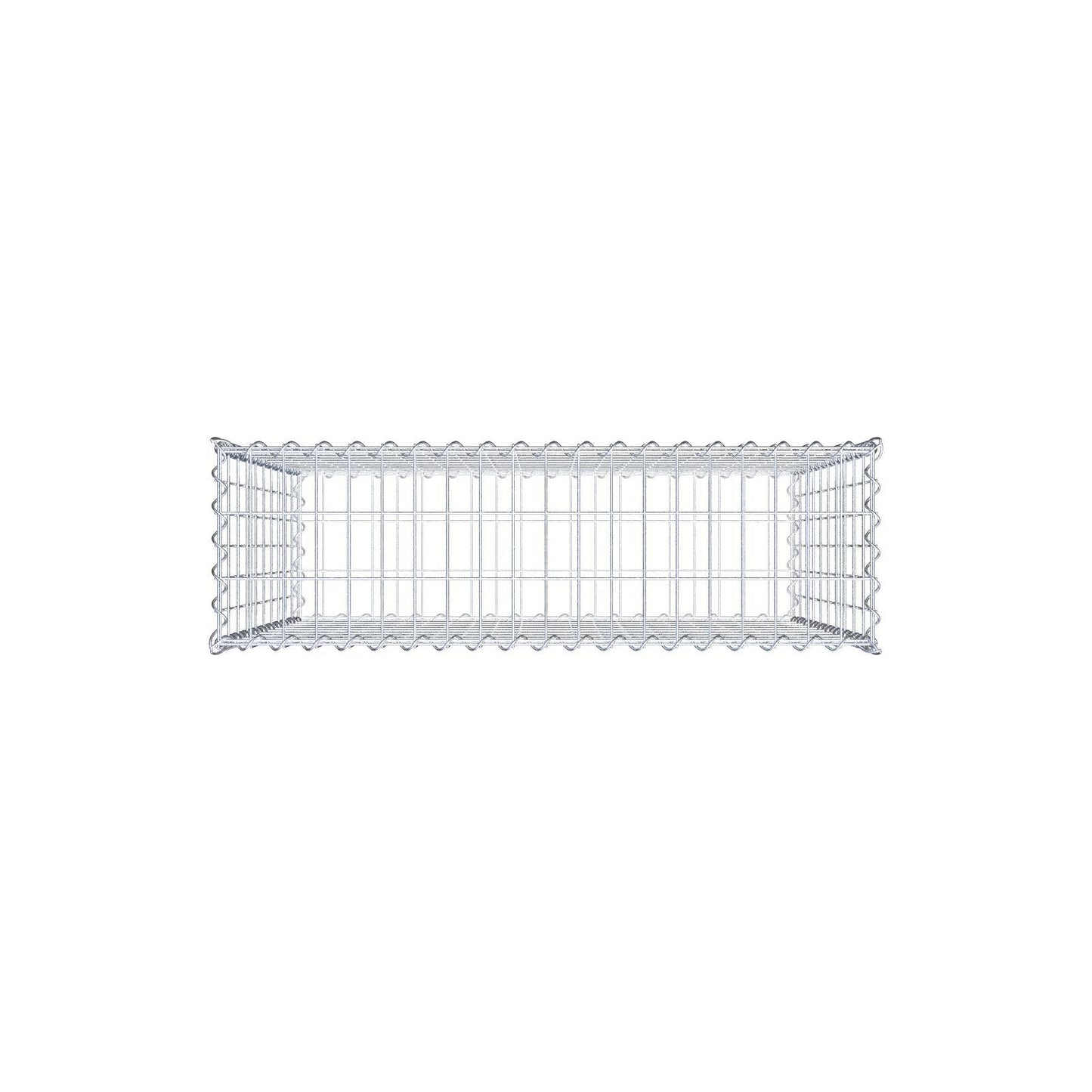 Set of 2 gabions 100 cm x 100 cm x 30 cm (L x H x D), mesh size 5 x 10 cm, spiral