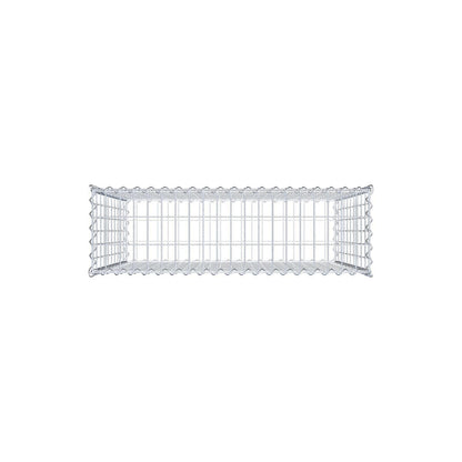 Set of 2 gabions 100 cm x 100 cm x 30 cm (L x H x D), mesh size 5 x 10 cm, spiral