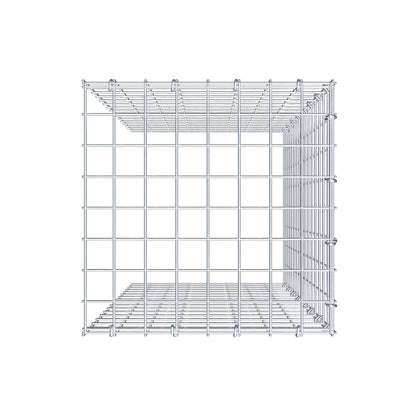 Mounted gabion type 4 80 cm x 40 cm x 40 cm (L x H x D), mesh size 5 cm x 5 cm, C-ring