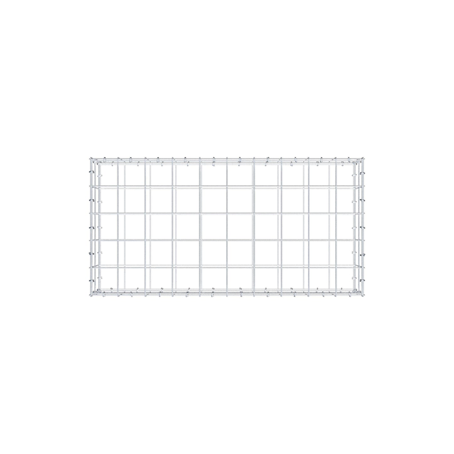 Gabion 100 cm x 20 cm x 50 cm (L x H x D), mesh size 10 cm x 10 cm, C-ring