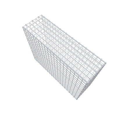 Gavión 100 cm x 80 cm x 30 cm (L x A x P), luz de malla 5 cm x 5 cm, anillo en C
