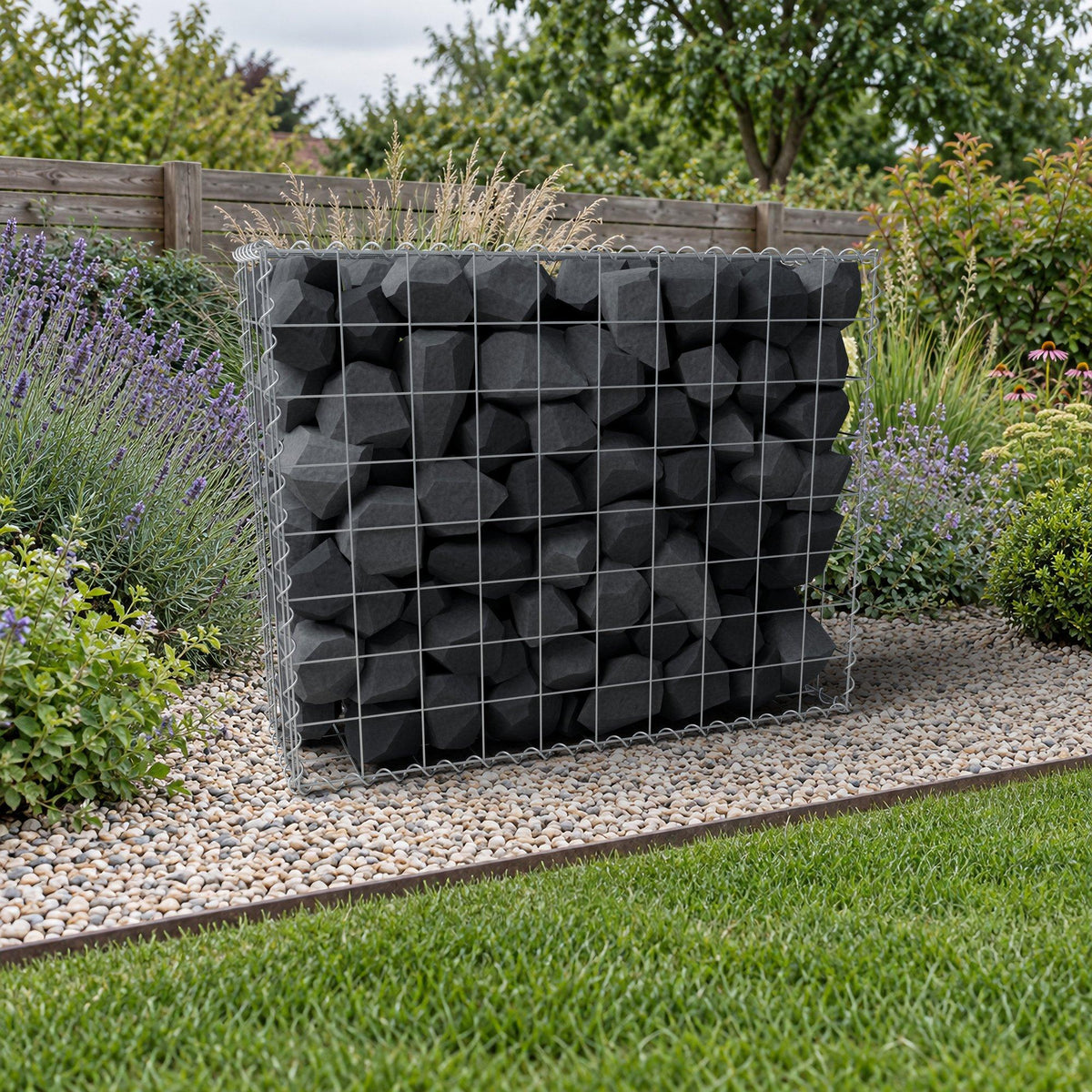 Gabion 100 cm x 80 cm x 30 cm (L x H x D), mesh size 10 cm x 10 cm, spiral