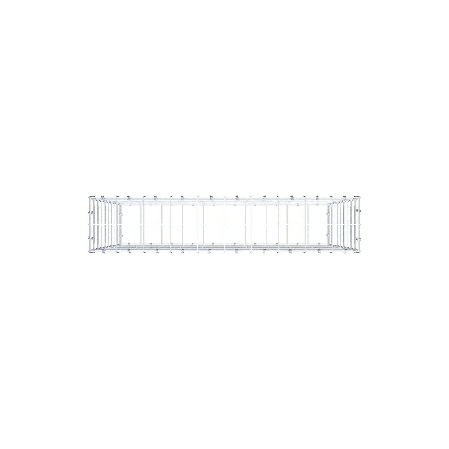 Gabion 100 cm x 90 cm x 20 cm (L x H x D), mesh size 10 x 10 cm, spiral ring