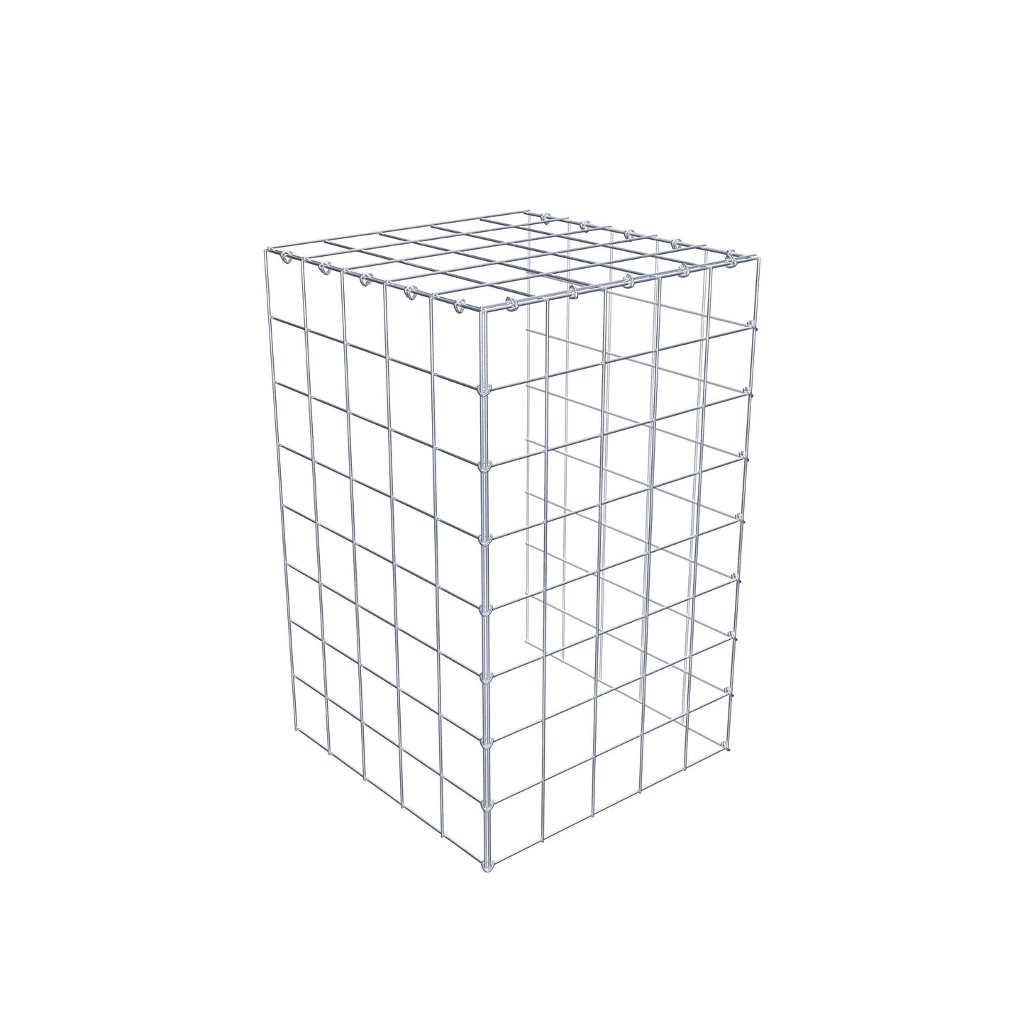 Gabião Tipo 4 80 cm x 50 cm x 50 cm (C x A x P), malhagem 10 cm x 10 cm, anel C