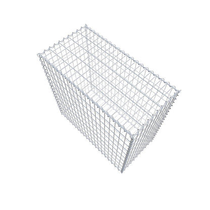 Set of 2 gabions 100 cm x 100 cm x 50 cm (L x H x D), mesh size 5 x 10 cm, spiral