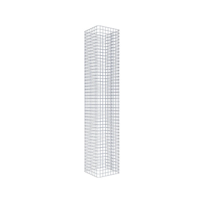 Coluna de gabião quadrada 42 cm x 42 cm, altura 230 cm, PM 5 cm x 5 cm