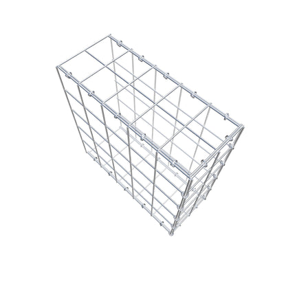 Mounted gabion type 2 50 cm x 50 cm x 20 cm (L x H x D), mesh size 10 cm x 10 cm, C-ring