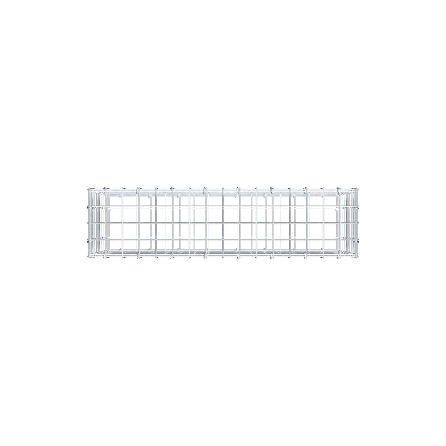 Gavión 80 cm x 40 cm x 20 cm (L x A x P), malla 5 cm x 5 cm, anillo en C