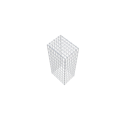 Gabbione aggiuntivo di tipo 3 100 cm x 40 cm x 30 cm (L x H x P), maglia 5 cm x 10 cm, anello a C