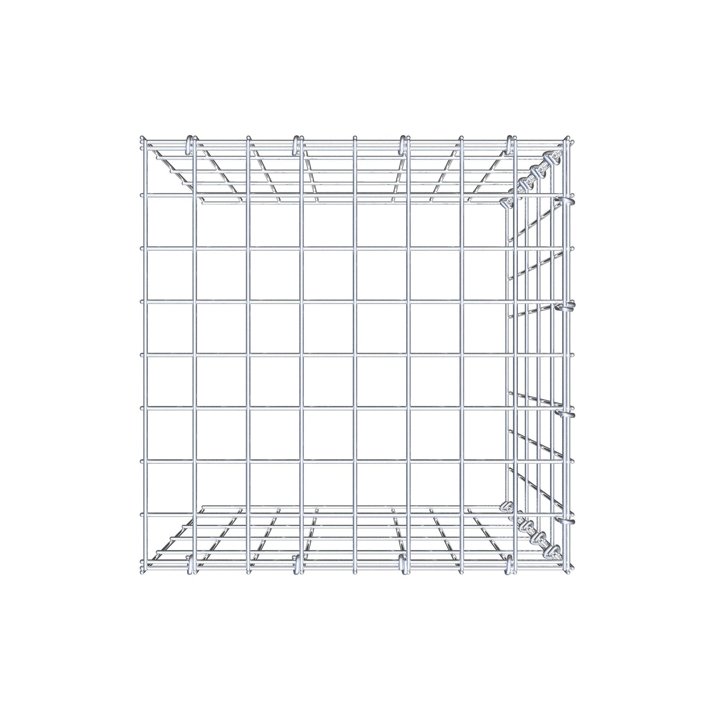 Monteret gabion type 4 50 cm x 40 cm x 40 cm (L x H x D), maskestørrelse 5 cm x 10 cm, C-ring