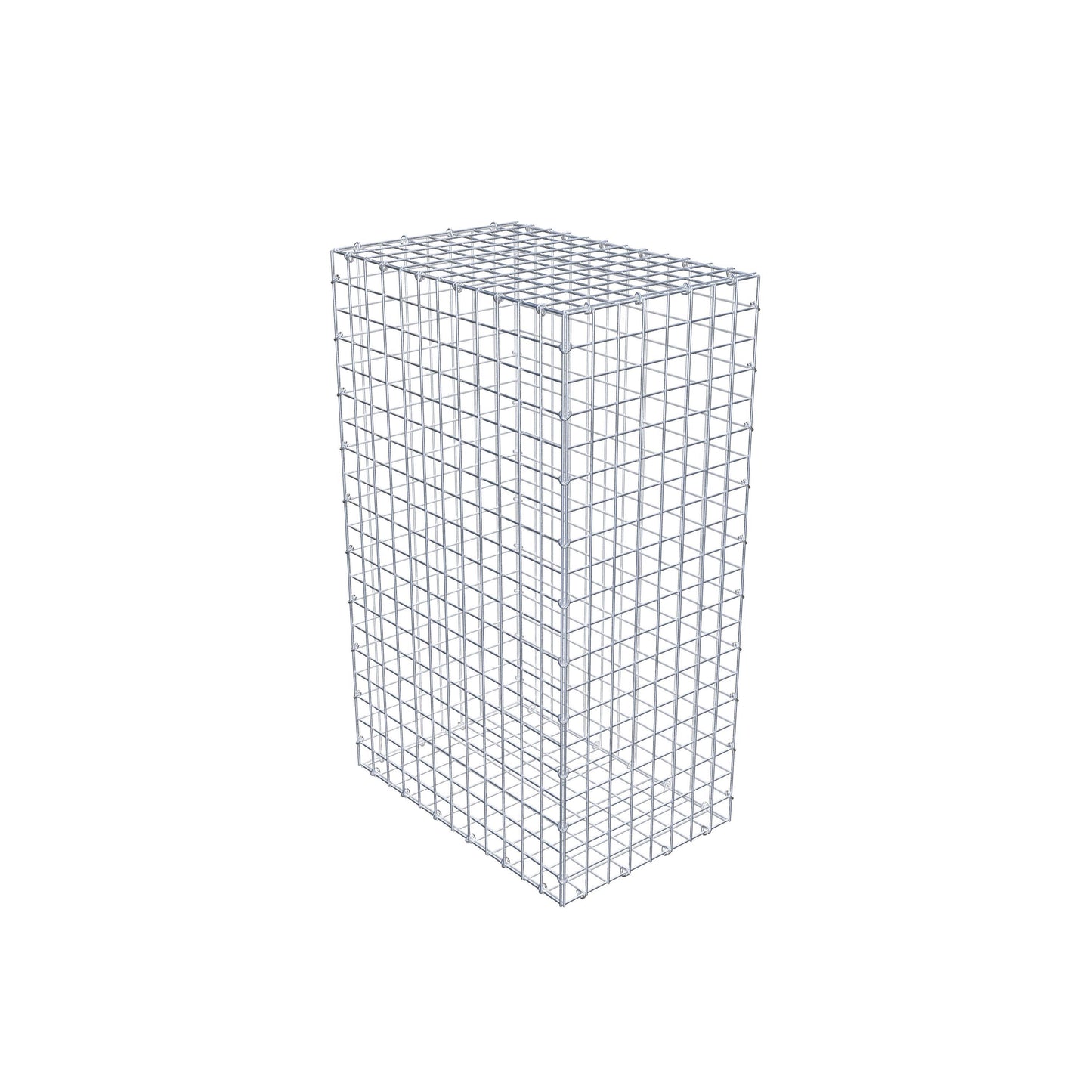 Gavión 100 cm x 60 cm x 40 cm (L x A x P), malla 5 cm x 5 cm, anillo en C