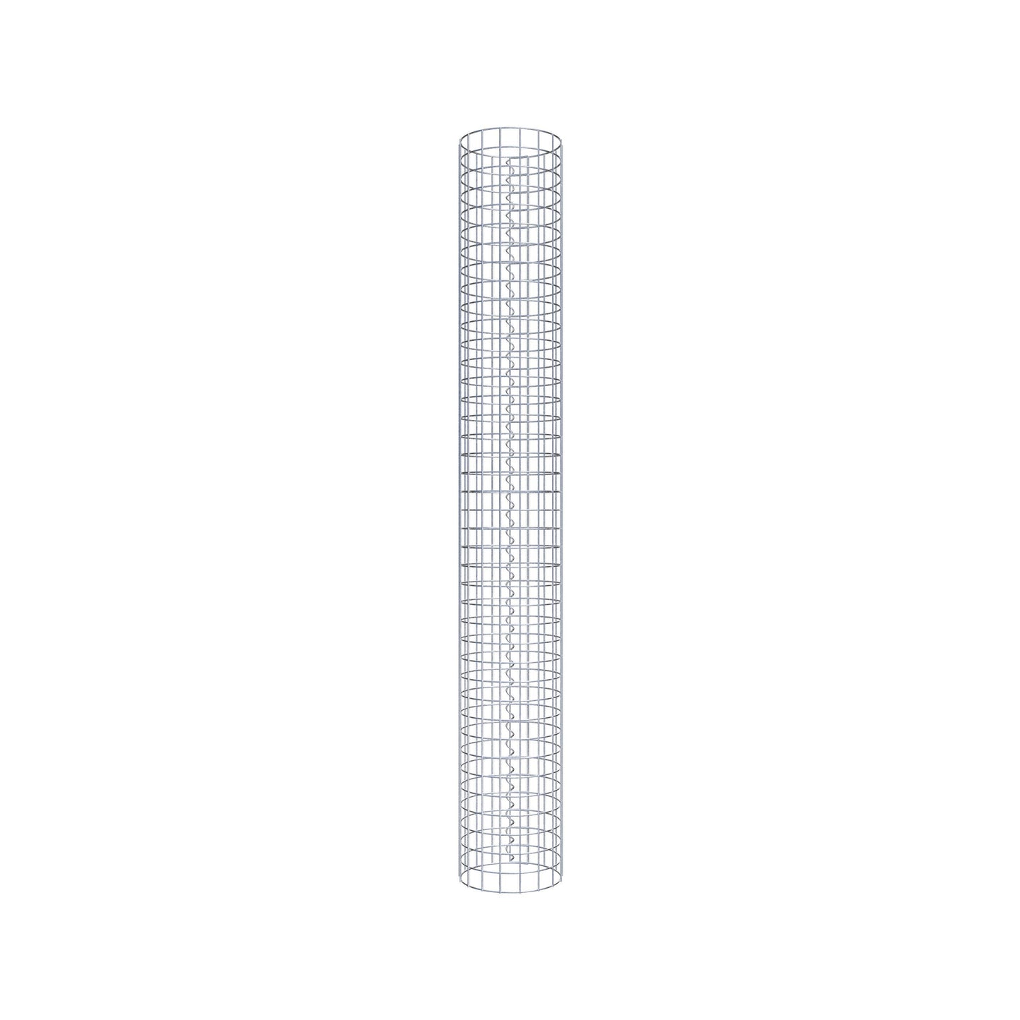 Coluna de gabião redonda, galvanizada a quente, 27 cm de diâmetro, 200 cm de altura, malha 5 cm x 5 cm