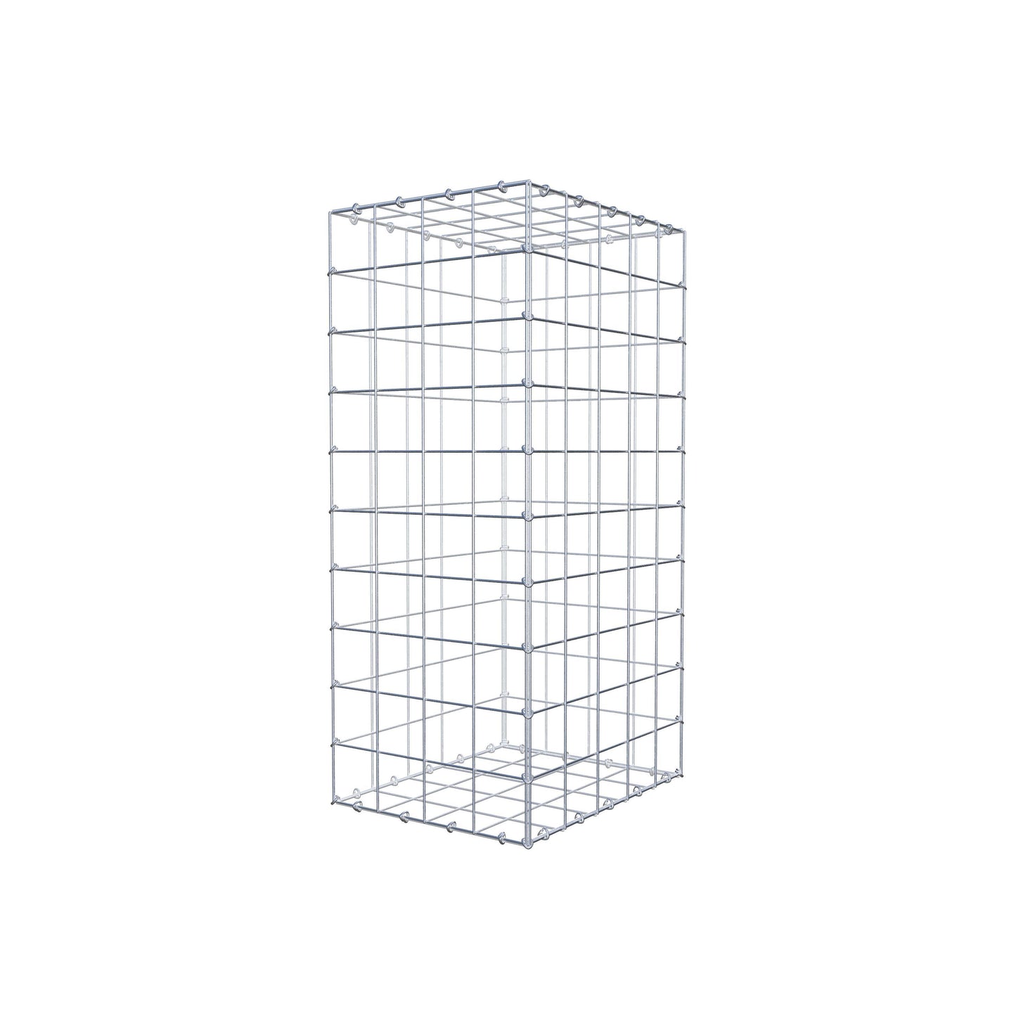 Gabião 100 cm x 50 cm x 40 cm (C x A x P), malhagem 10 cm x 10 cm, anel C