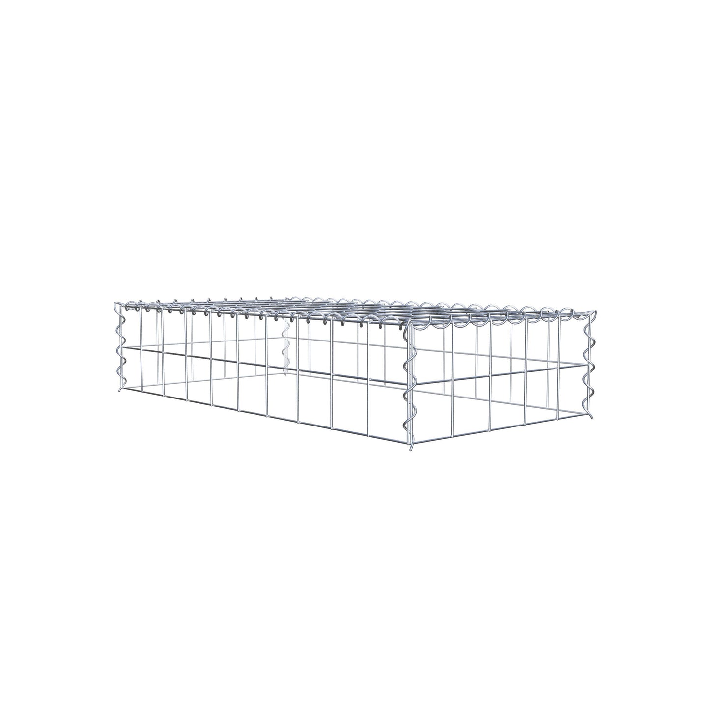 Extra gabion typ 3 100 cm x 20 cm x 50 cm (L x H x D), maskstorlek 10 cm x 10 cm, spiral