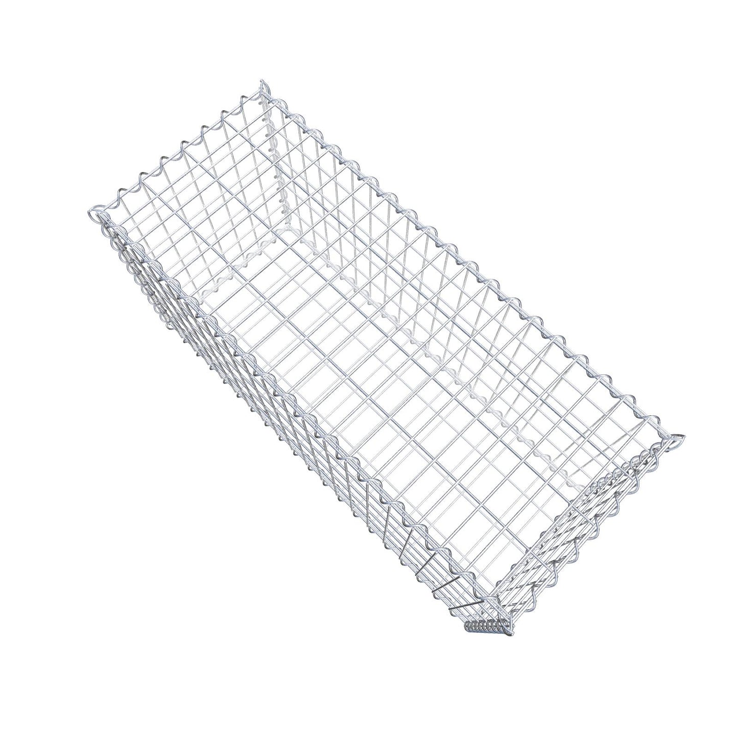 Set of 2 gabions 100 cm x 50 cm x 40 cm (L x H x D), mesh size 5 x 10 cm, spiral