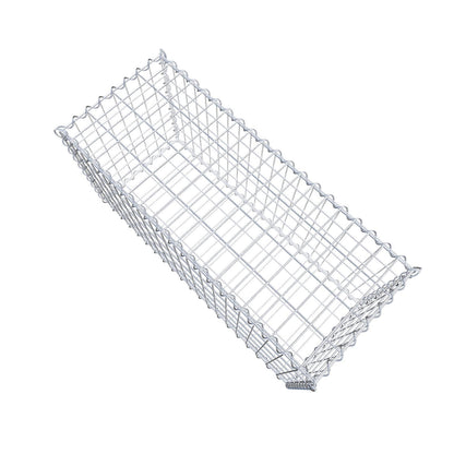 Set of 2 gabions 100 cm x 50 cm x 40 cm (L x H x D), mesh size 5 x 10 cm, spiral