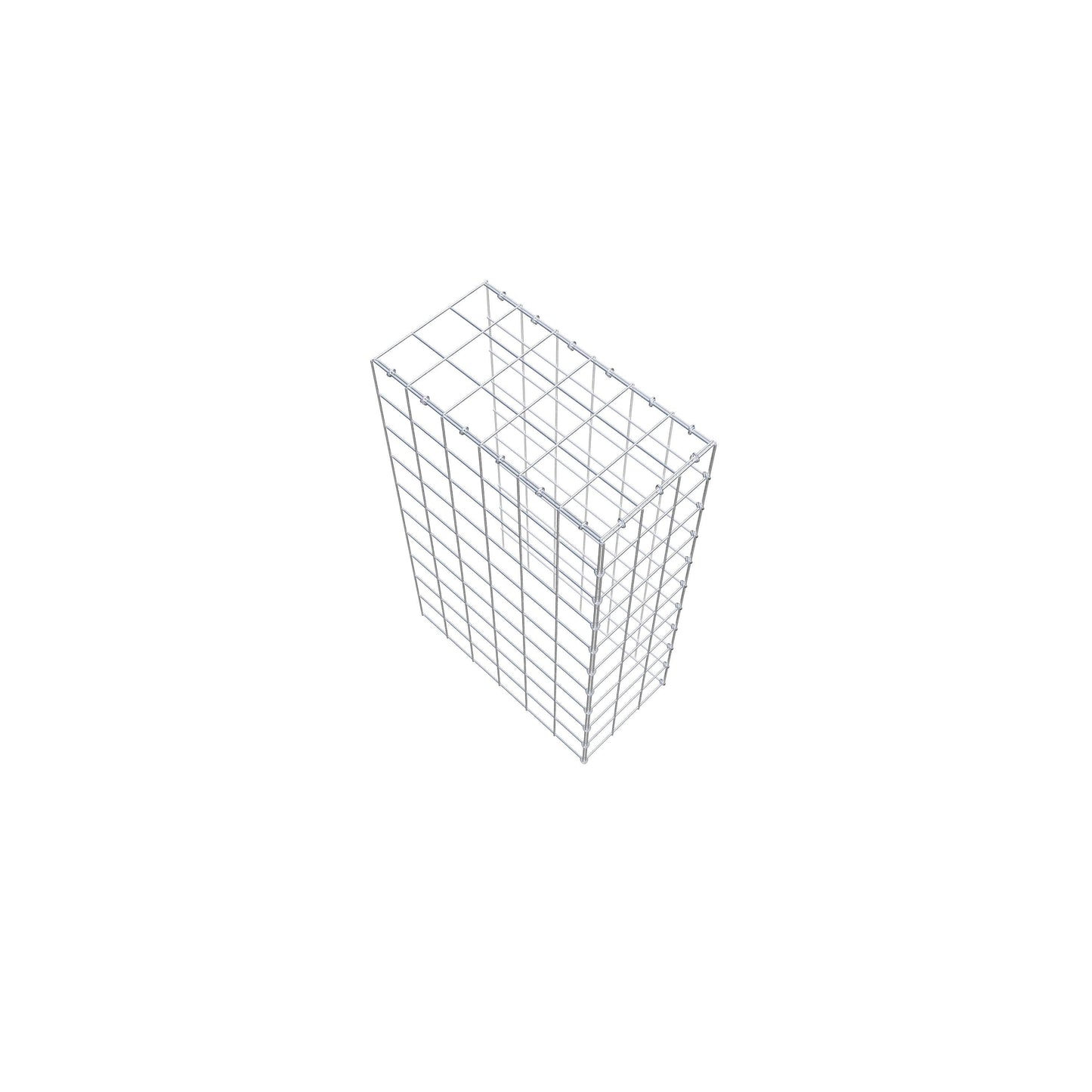 Fourche rapportée type 4 100 cm x 60 cm x 30 cm (L x H x P), maille 10 cm x 10 cm, anneau en C