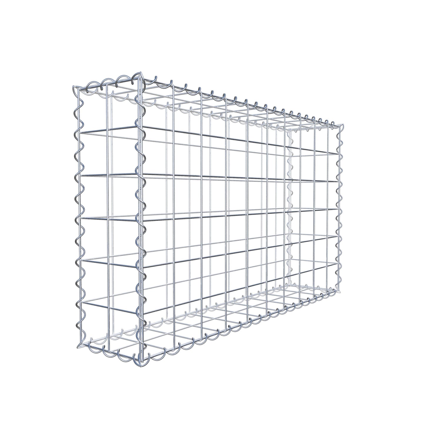 Gabion 100 cm x 60 cm x 20 cm (L x H x D), mesh size 10 cm x 10 cm, spiral