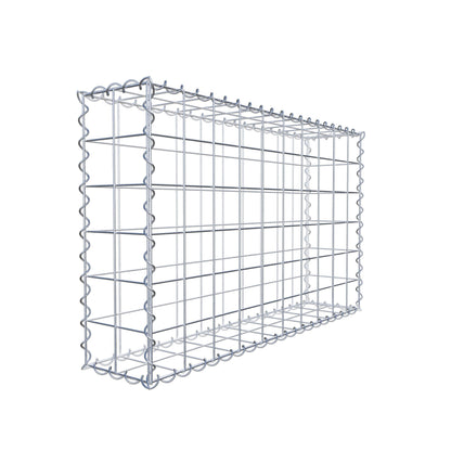 Gabion 100 cm x 60 cm x 20 cm (L x H x D), mesh size 10 cm x 10 cm, spiral