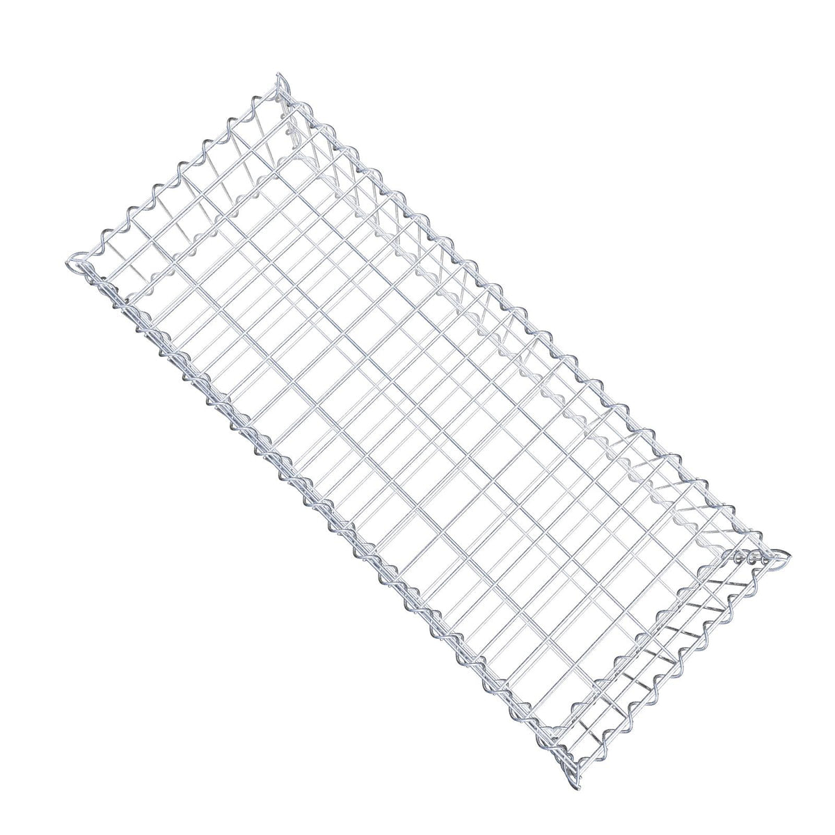 Gavión 100 cm x 20 cm x 40 cm (largo x alto x fondo), malla 5 cm x 10 cm, en espiral