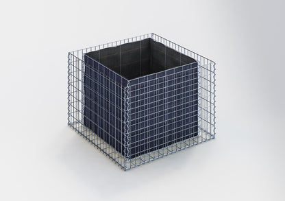 Lecho elevado rectangular 100 cm x 70 cm x 100 cm (largo x alto x fondo), malla 5 x 10 cm, espesor de pared 10 cm